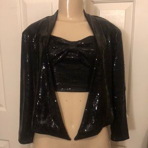 Kardashian kollection jacket & matching tube top